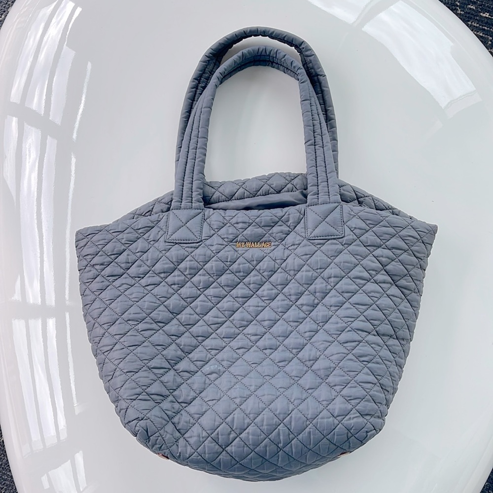 MZ Wallace medium Metro Tote Quilted Gray